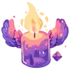 lavender emoji 🕯