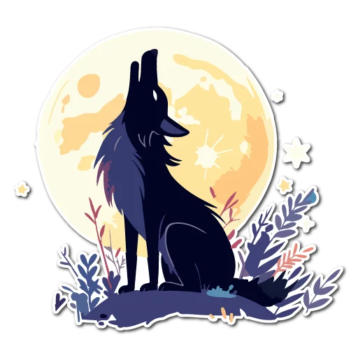 Telegram stiker «Волчата» 🌕