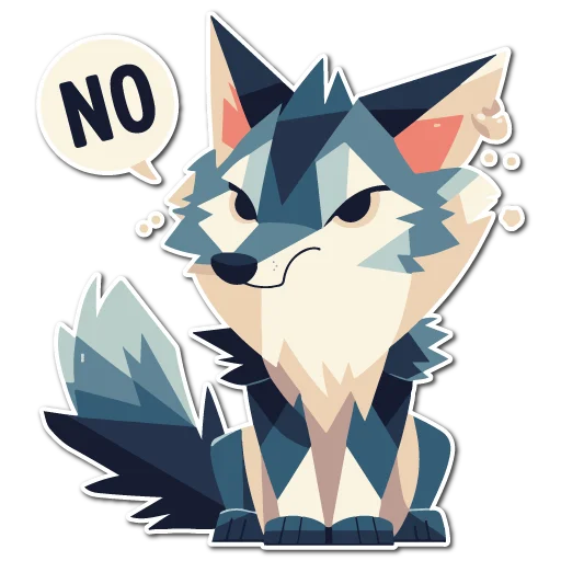 Telegram stiker «Волчата» ❌
