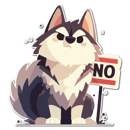 Telegram stiker «Волчата» 🚫