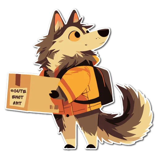 Telegram stiker «Волчата» 📦