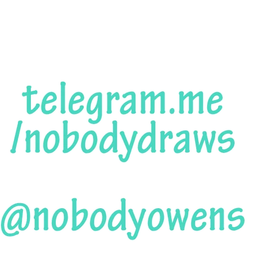 Стикер Telegram «nobody draws» ©