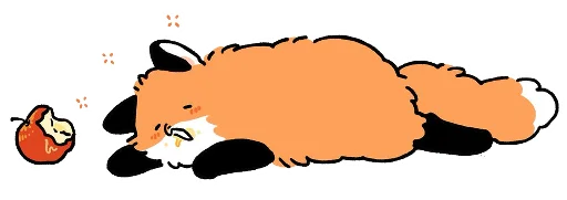 Numsiri fox sticker 🍎