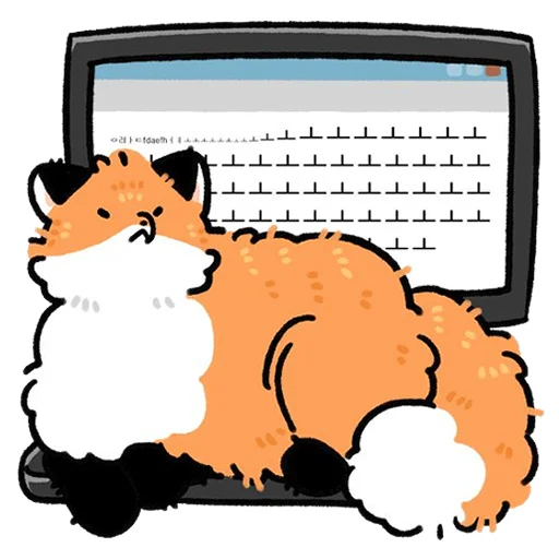 Numsiri fox sticker ⌨️