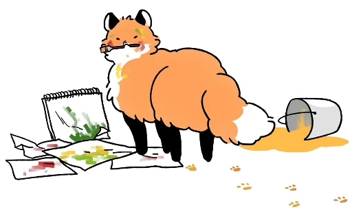 Numsiri fox sticker 🪣