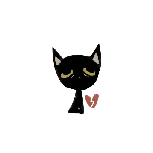 Стікери телеграм Black kitty