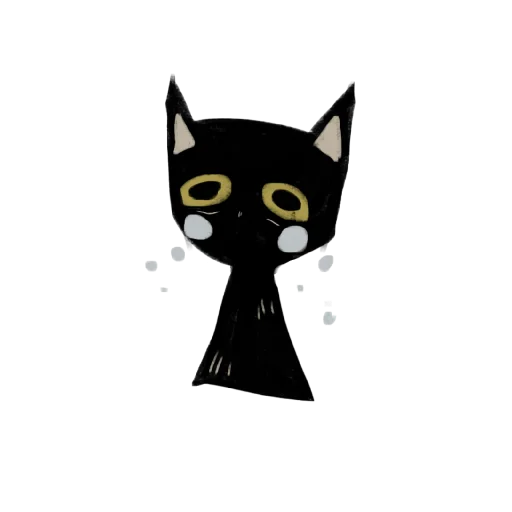 Black kitty sticker 😄