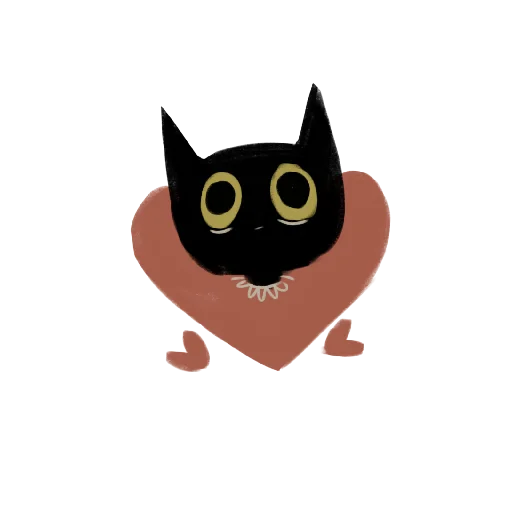 Black kitty emoji 💓