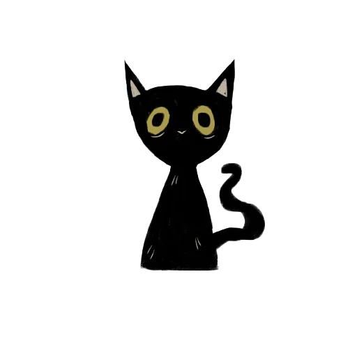 Black kitty sticker 💞