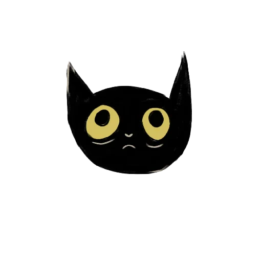 Black kitty stiker 💞