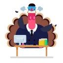 Office Turkey emoji 😡