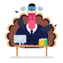Office Turkey emoji 😳