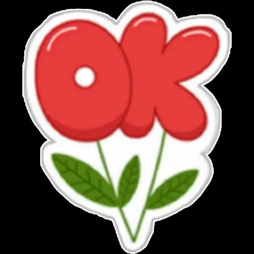 Telegram stiker «Ok!» 🌹