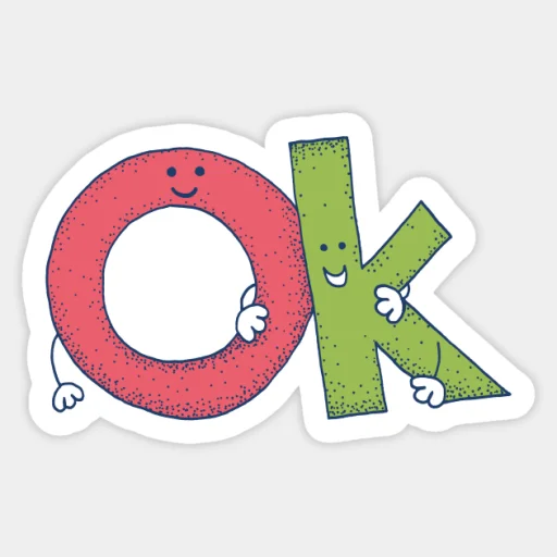 Telegram Sticker «Ok!» 🎀