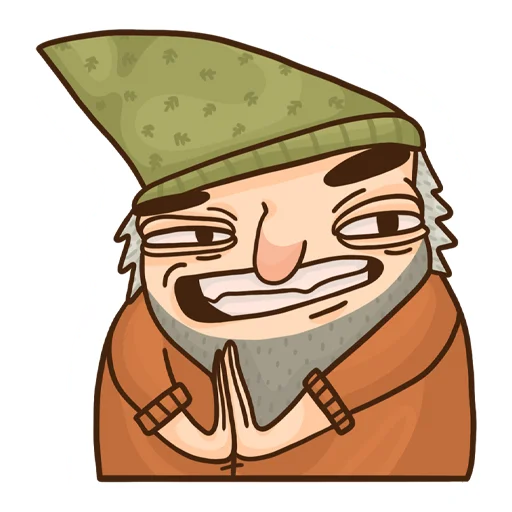 Telegram Sticker «Grumpy Gnome» 😏