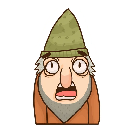 Grumpy Gnome emoji 😦