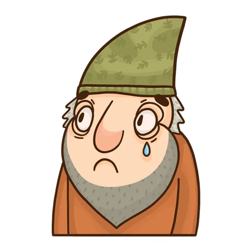 Емодзі Grumpy Gnome 😢