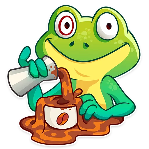 Стикер Oliver the Frog ☕