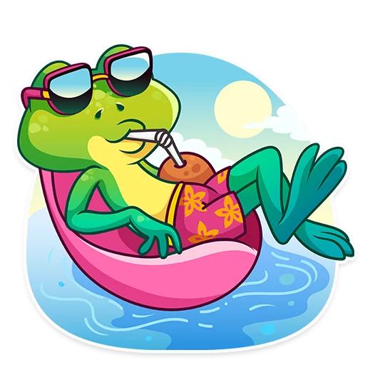 Стикер Oliver the Frog 🏝