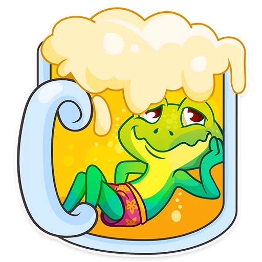 Стикер Oliver the Frog 🍺