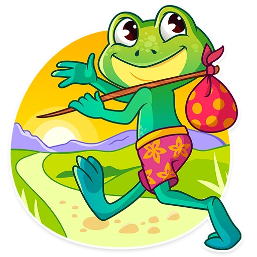 Oliver the Frog stiker 🎒