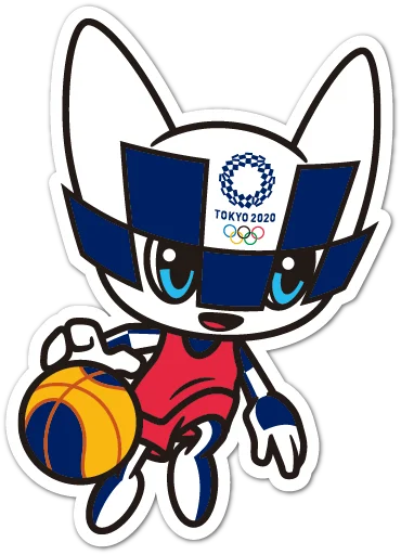 Стікер Telegram «Summer Olympics 2020 Miraitowa» 🏀