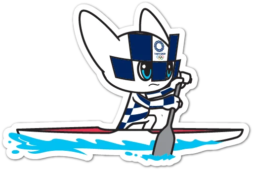 Telegram stiker «Summer Olympics 2020 Miraitowa» 🚣‍♂️