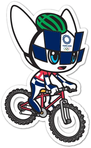 Summer Olympics 2020 Miraitowa emoji 🚵