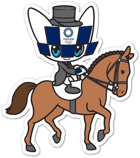 Telegram stiker «Summer Olympics 2020 Miraitowa» 🏇