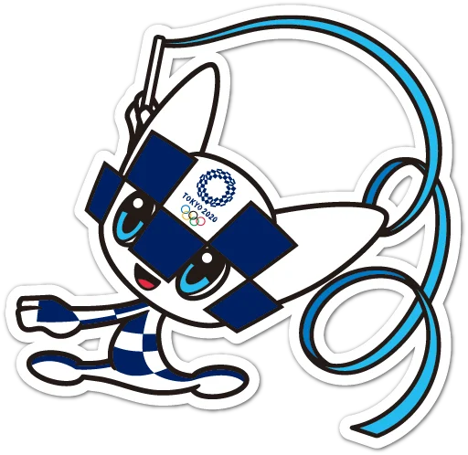 Telegram stiker «Summer Olympics 2020 Miraitowa» 🤸‍♀️