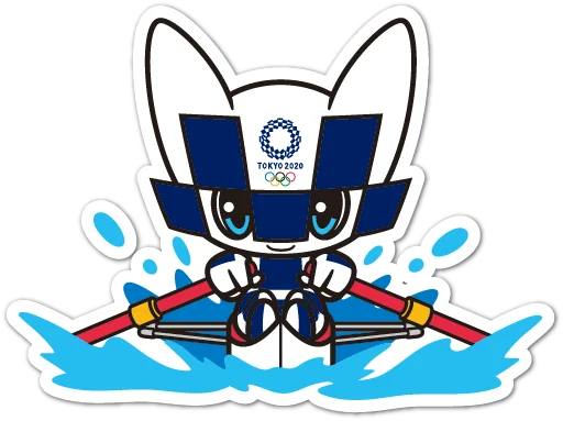 Telegram Sticker «Summer Olympics 2020 Miraitowa» 🚣‍♀️
