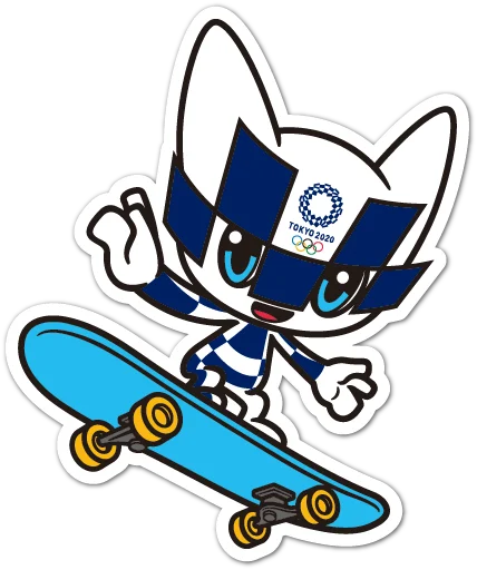 Telegram stiker «Summer Olympics 2020 Miraitowa» 🛹