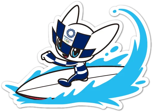 Telegram stiker «Summer Olympics 2020 Miraitowa» 🏄