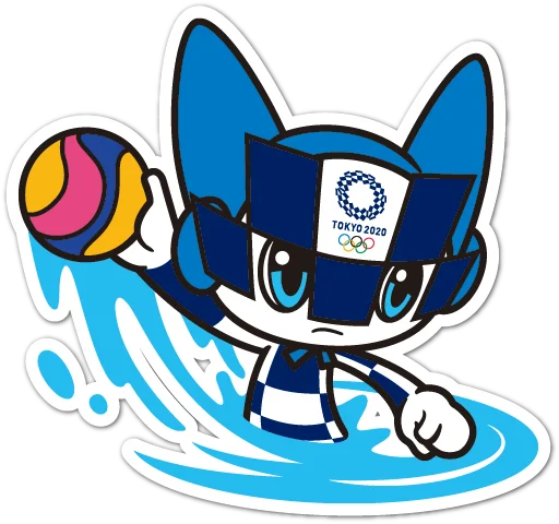 Telegram stiker «Summer Olympics 2020 Miraitowa» 🤽