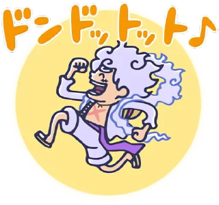 One Piece Luffy Gear 5 sticker 🏃