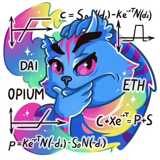 Telegram Sticker «Opium Cheshire cat» 🤔