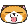 Orange Cat emoji 👅