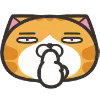 Orange Cat emoji 🤫