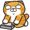 Orange Cat emoji 🔪