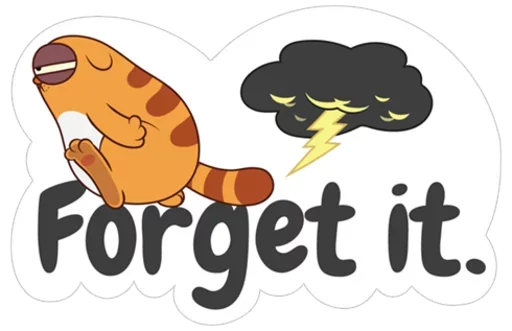 Telegram Sticker «Orange Cat» 😂