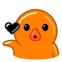 Orange Duck  sticker ❤️