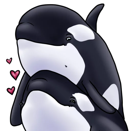 Orcas emoji 💑