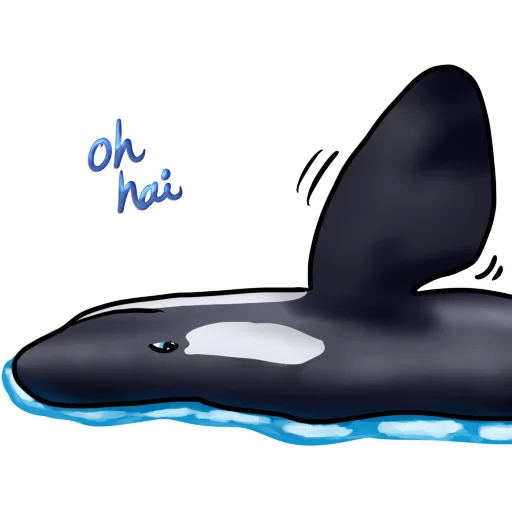 Orcas emoji 👋