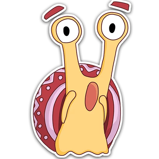 Telegram Sticker «Oscar the snail» 😱