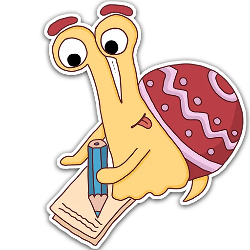 Telegram stiker «Oscar the snail» ✍