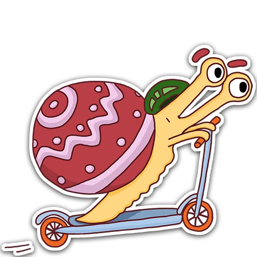 Стікер Telegram «Oscar the snail» 🚴