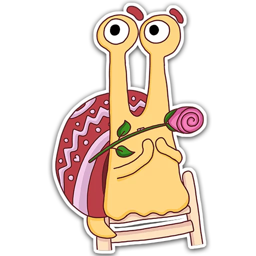 Telegram stiker «Oscar the snail» 🌷