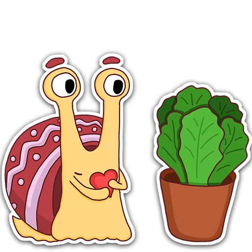 Telegram Sticker «Oscar the snail» ❤️