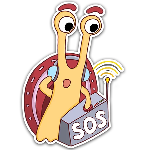 Telegram Sticker «Oscar the snail» 🆘