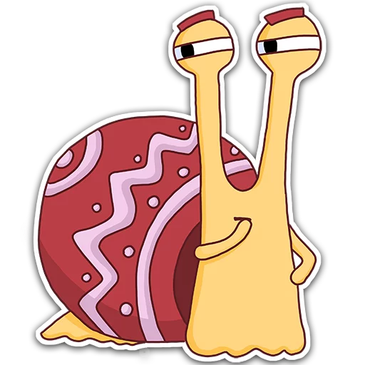 Telegram Sticker «Oscar the snail» 😒